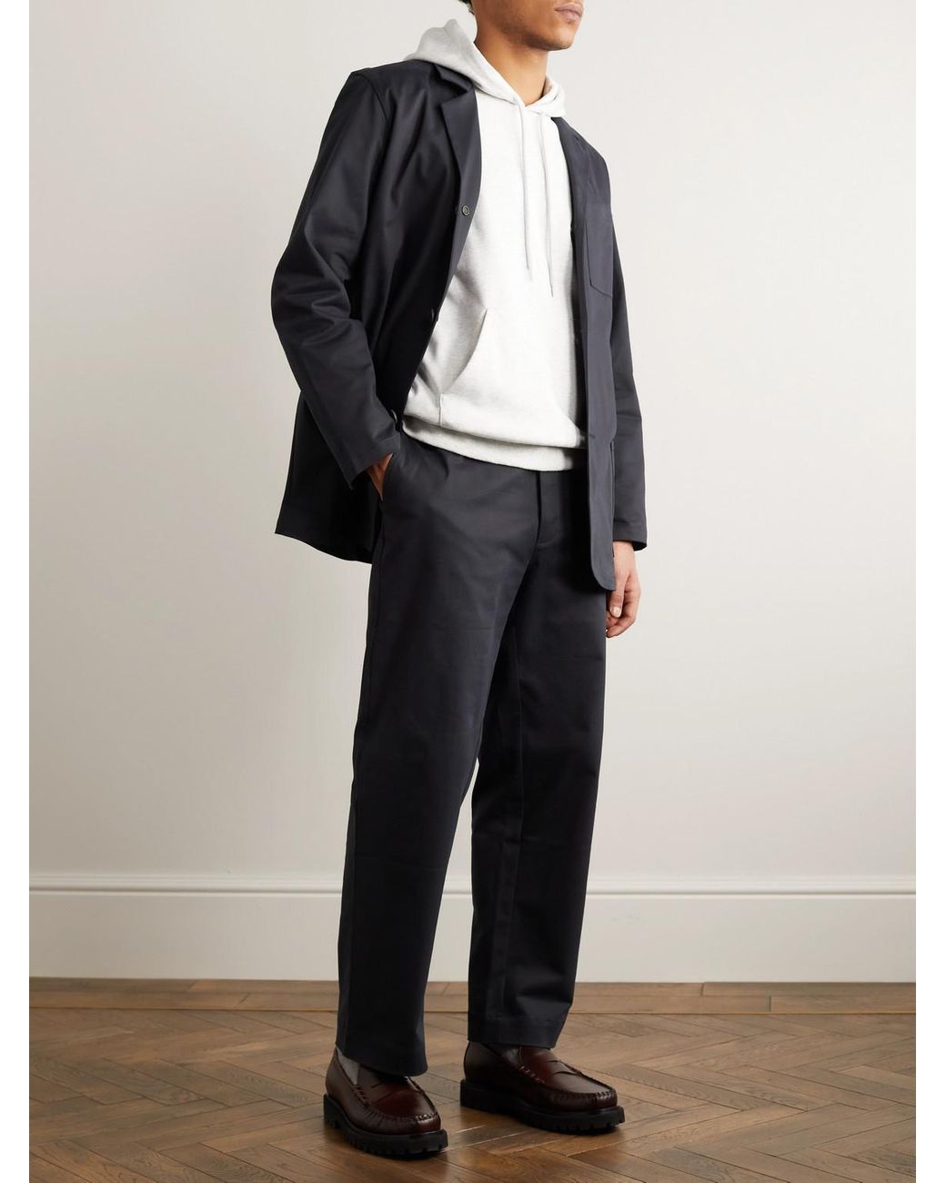 Ghiaia Blue Straight-Leg Cotton Chinos for men