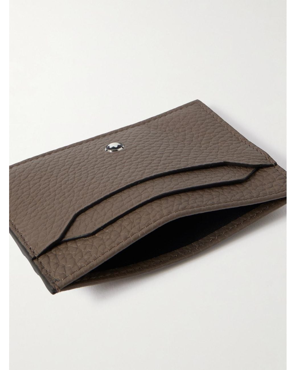 Montblanc Gray Full-Grain Leather Cardholder for men