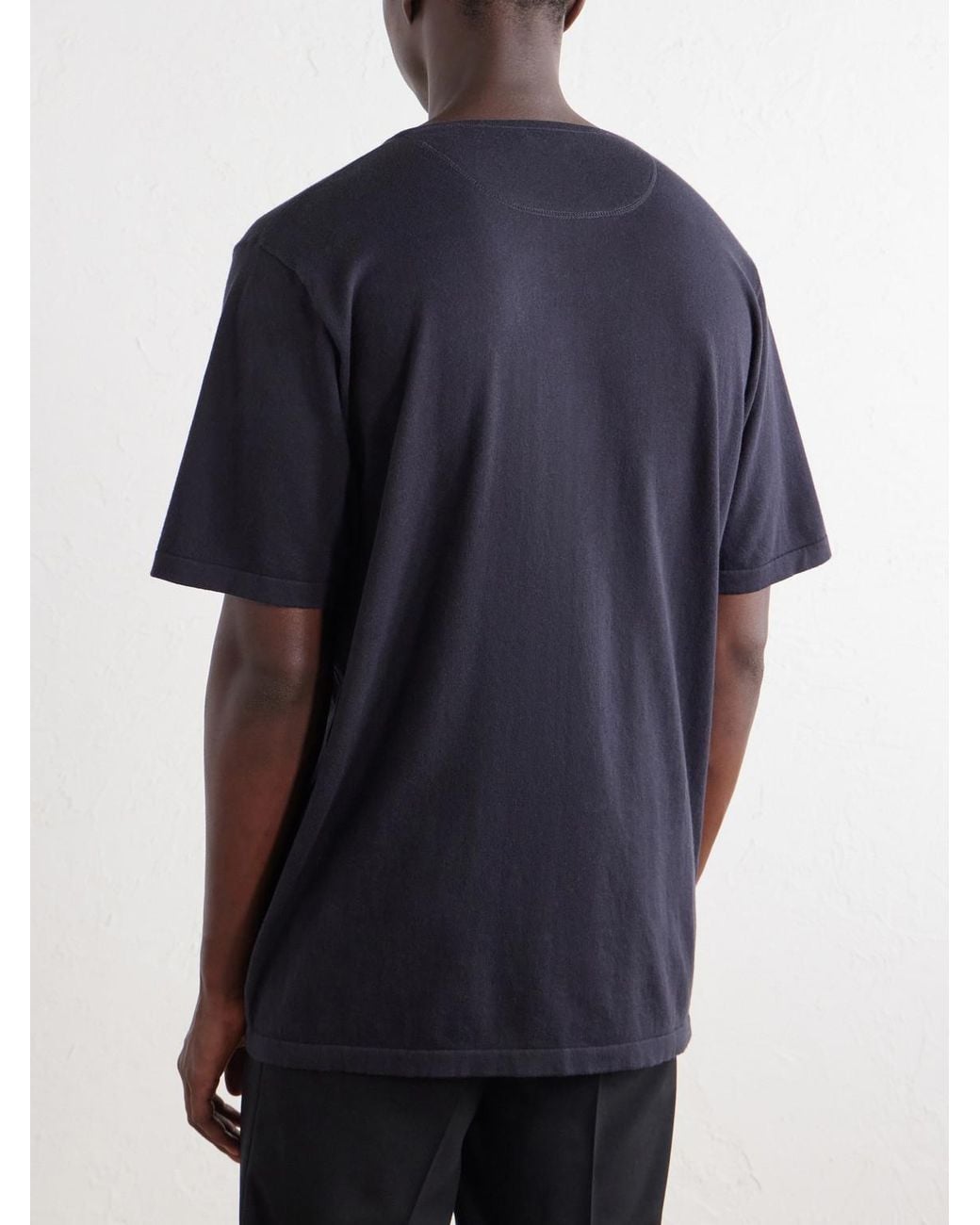 Ghiaia Black Cotton-Jersey T-Shirt for men