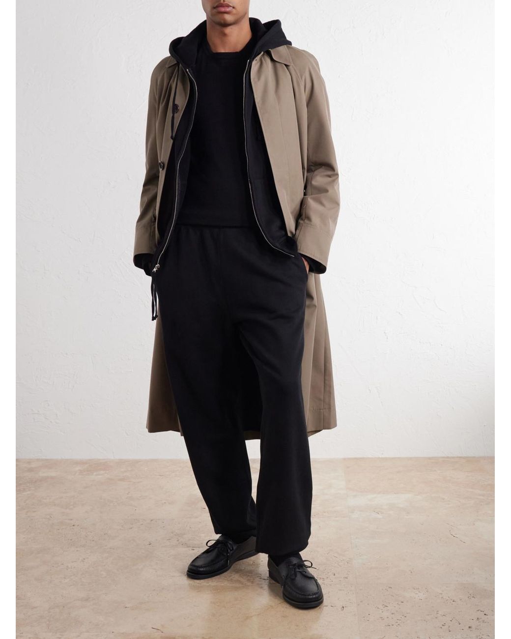 Nili Lotan Black Enli Tapered Cotton-Jersey Sweatpants for men