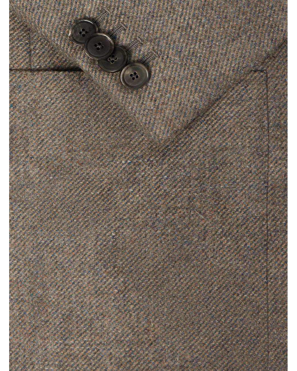 Caruso Gray Aida Wool And Cashmere-Blend Twill Blazer for men