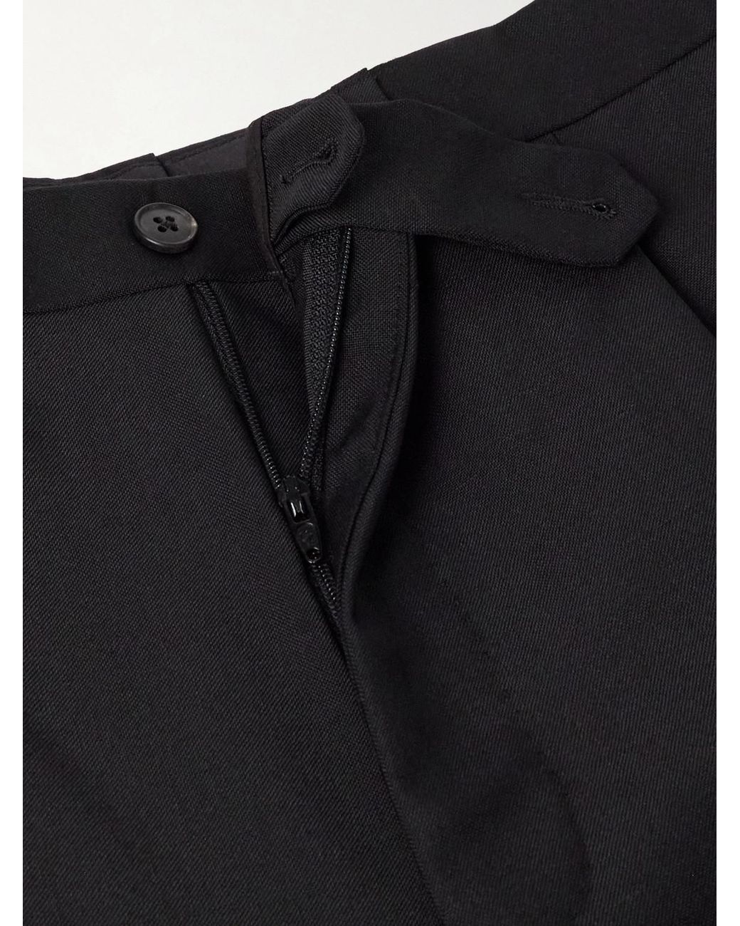 Saman Amel Black Amo Straight-leg Wool And Mohair-blend Suit Trousers for men