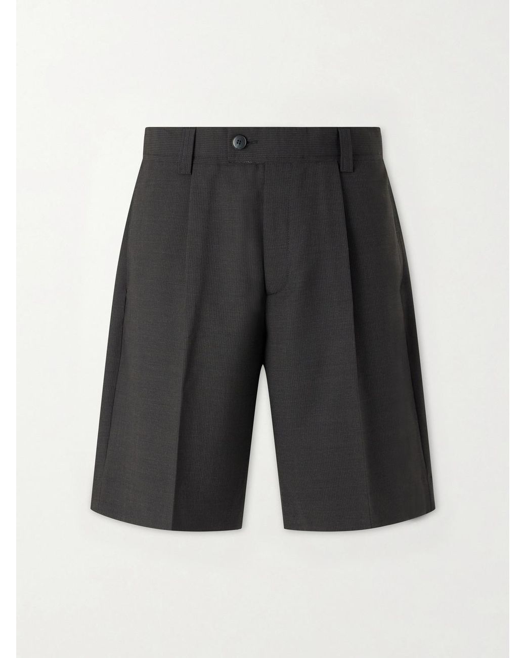 mfpen Gray Straight-leg Wool Shorts for men
