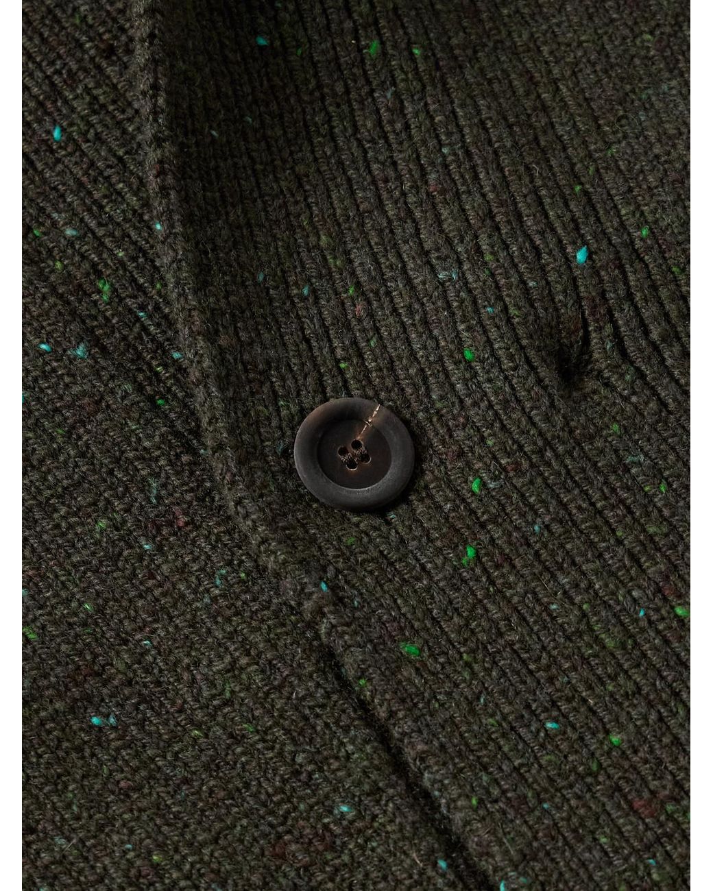 Inis Meáin Black Unstructured Merino Wool And Cashmere-blend Cardigan for men