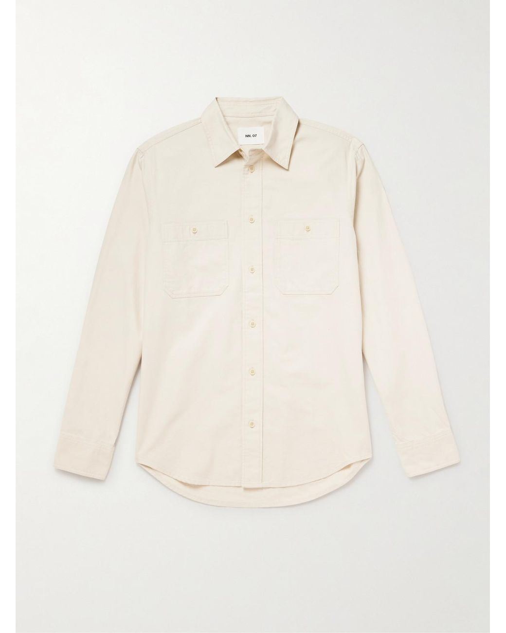 NN07 Natural Colby 50065 Organic Cotton And Hemp-blend Shirt for men