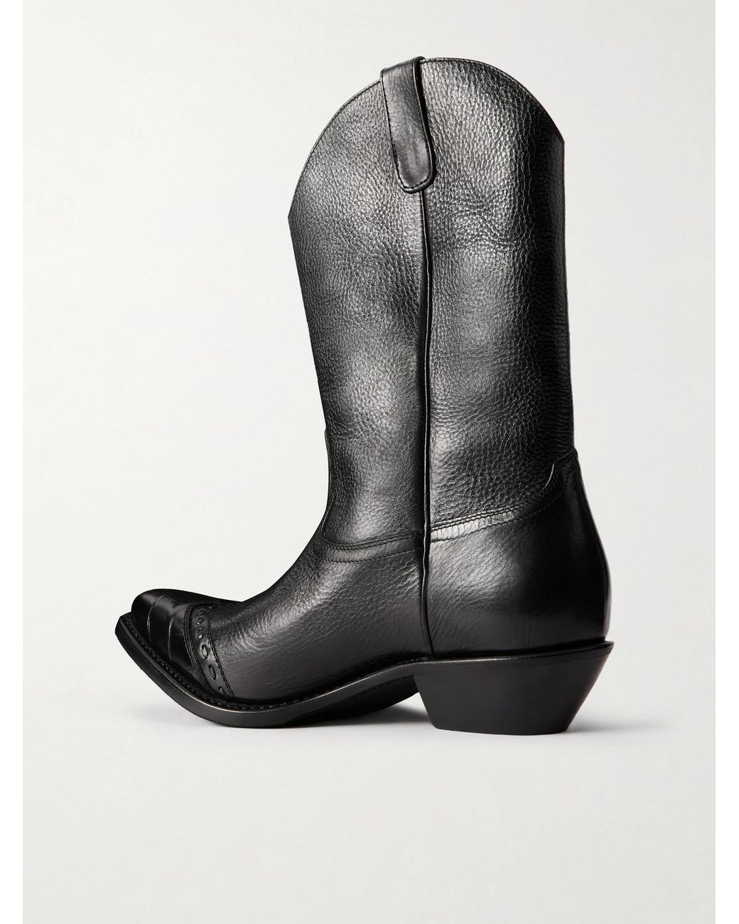 Our Legacy Black Consultant Full-Grain Leather Boots for men