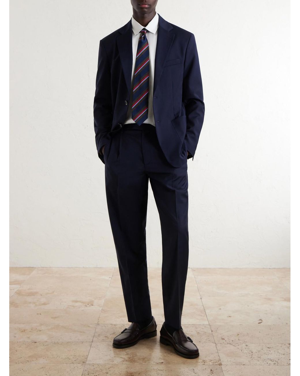 Barena Virgin Wool Suit Jacket in Blue für Herren
