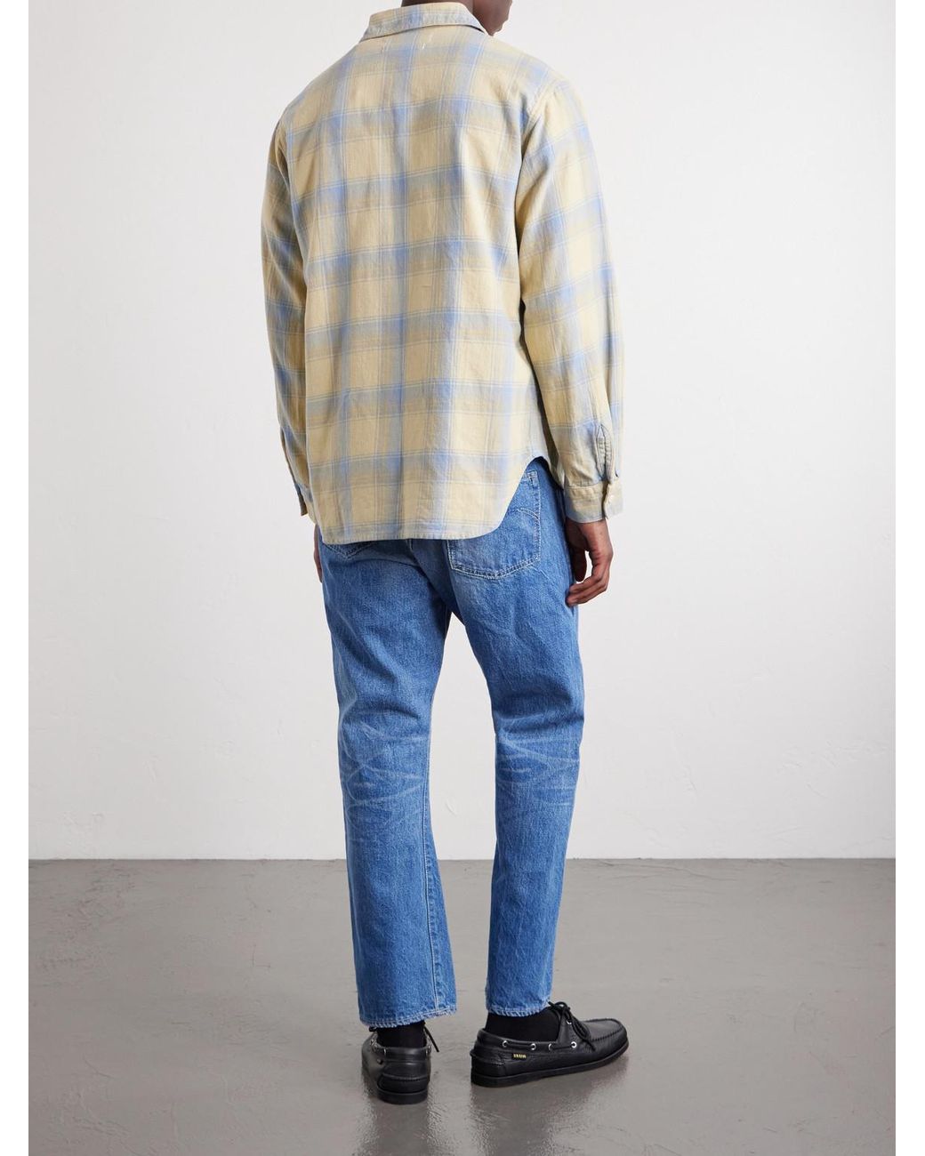 Remi Relief White Checked Cotton Shirt for men