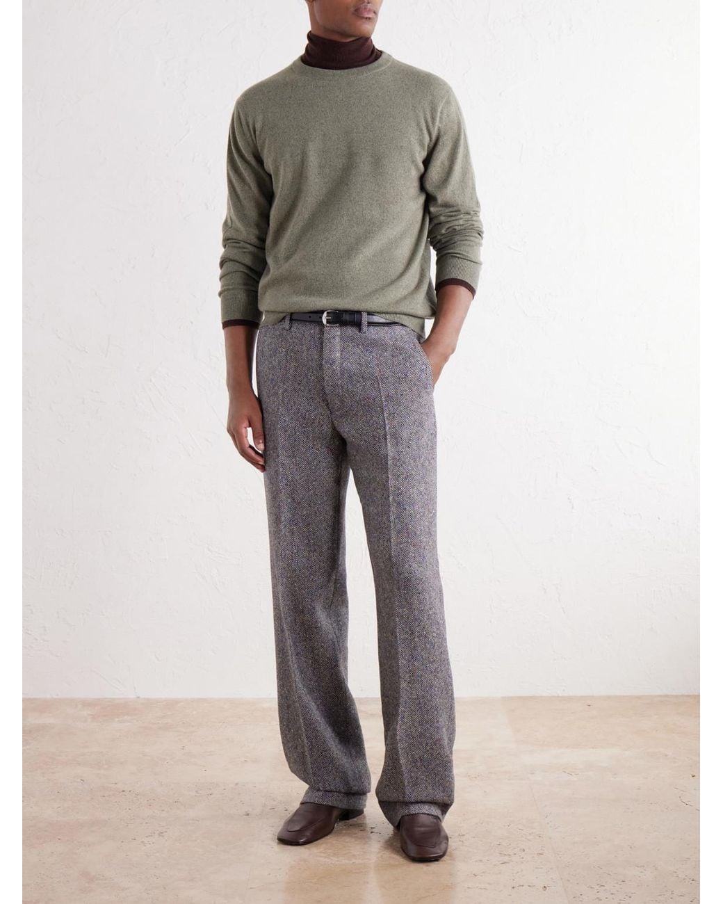 Begg x Co Gray Heriot Cashmere Sweater for men