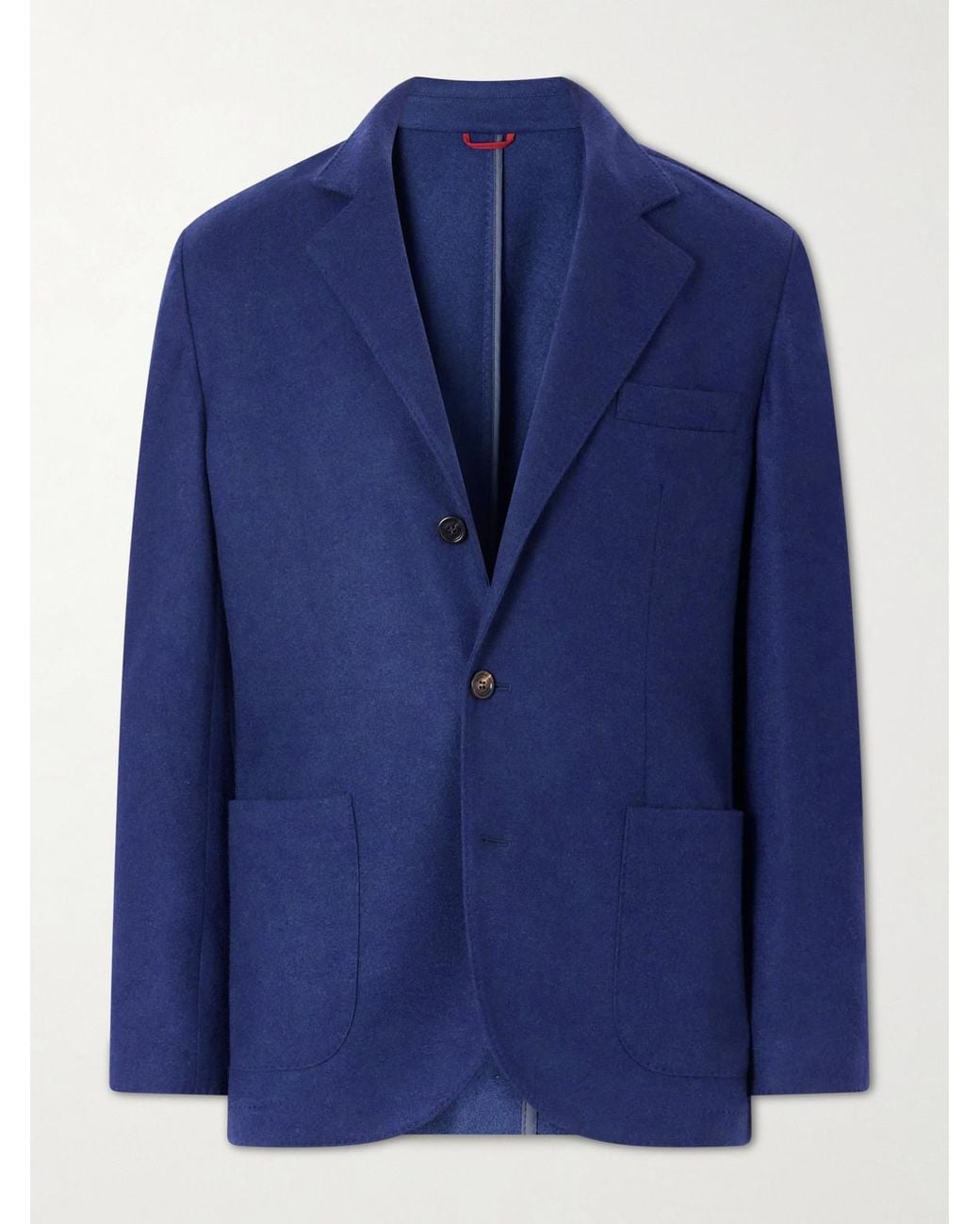 Brunello Cucinelli Blue Cashmere Blazer for men