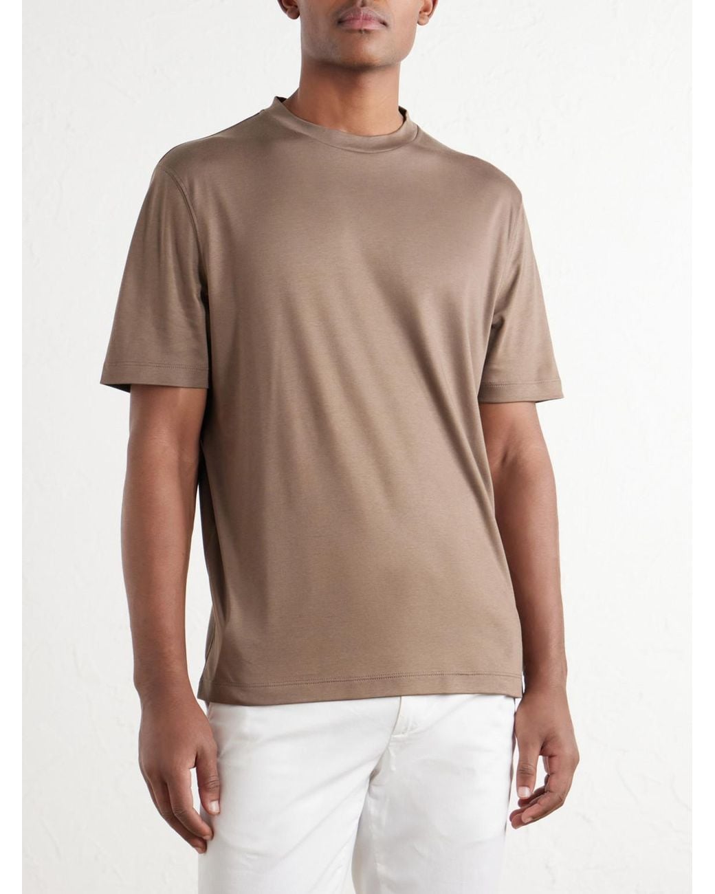Canali Natural Cotton-Jersey T-Shirt for men
