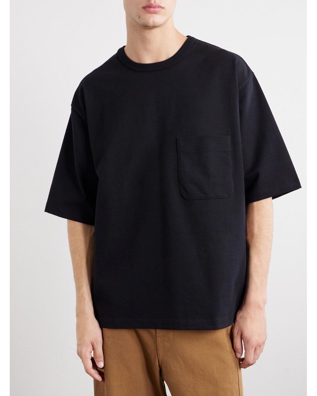 Lemaire Blue Cotton Jersey T-Shirt for men