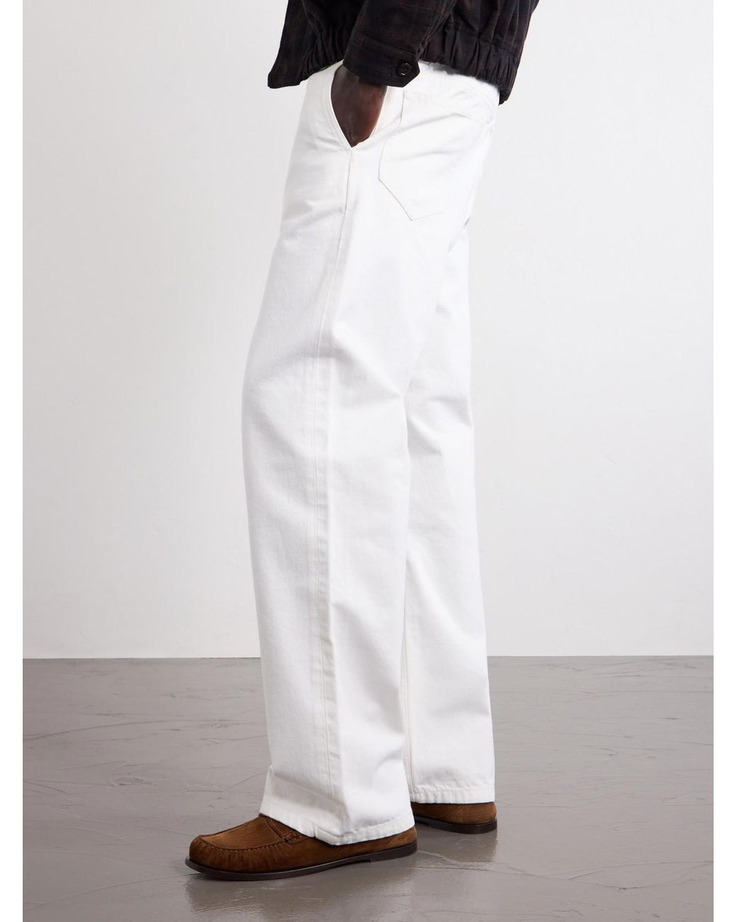 Jeanerica White Genua Straight-Leg Cotton-Blend Jeans for men