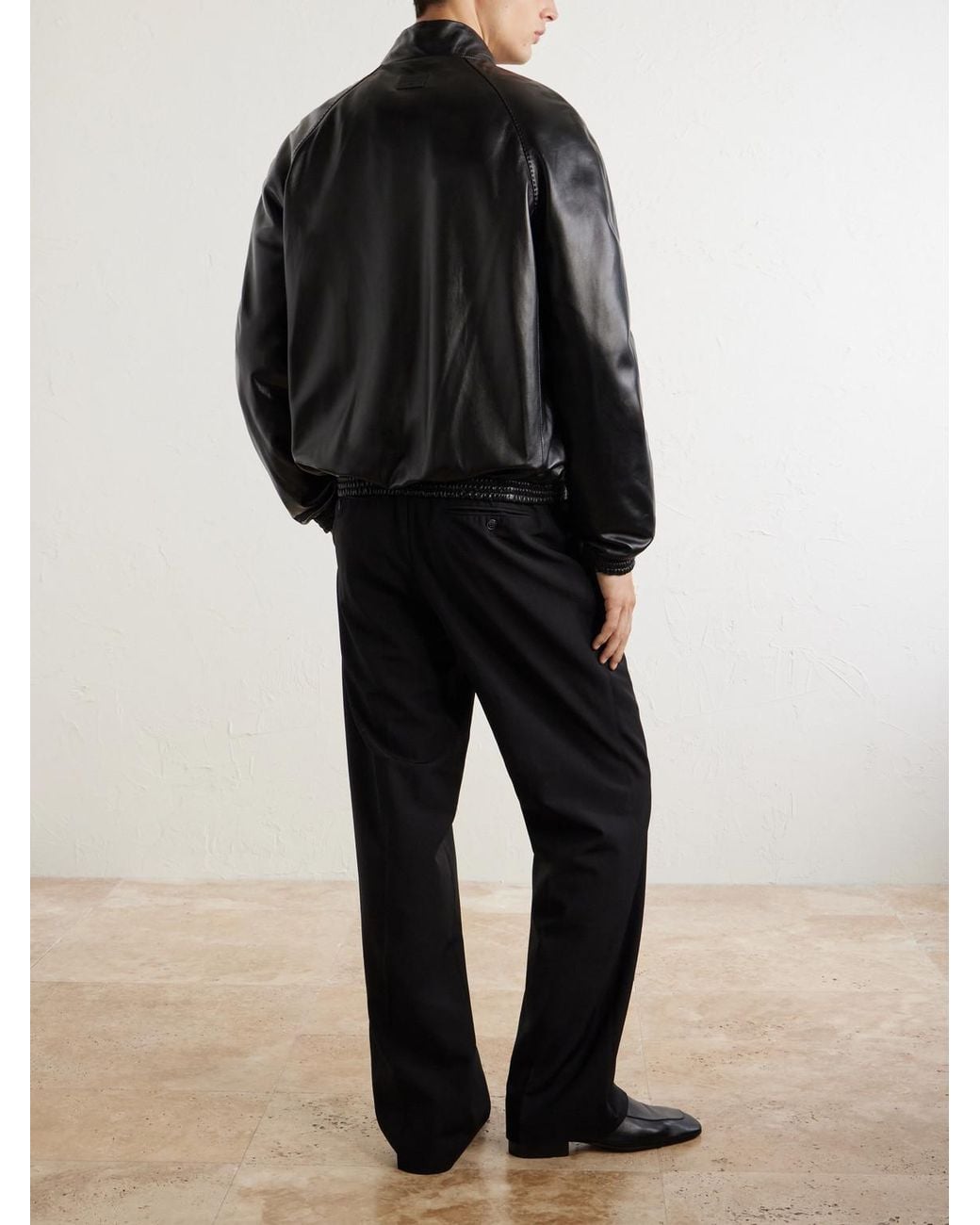 Acne Black Lokot Leather Jacket for men