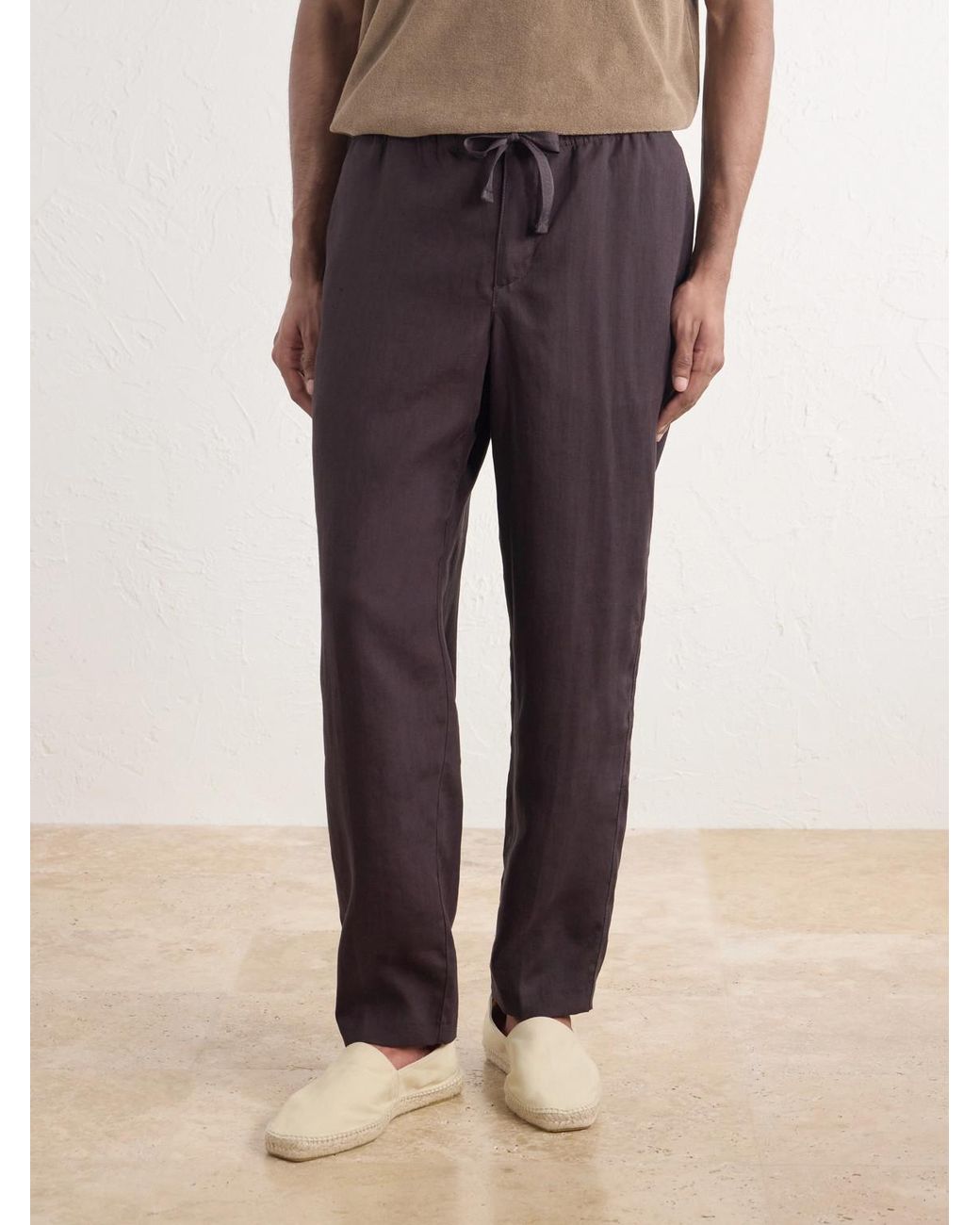 Orlebar Brown Blue Alex Straight-leg Linen Trousers for men