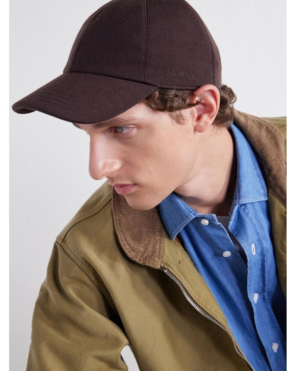 Slowear Purple Zanone Flexwool Wool-Blend Cap for men