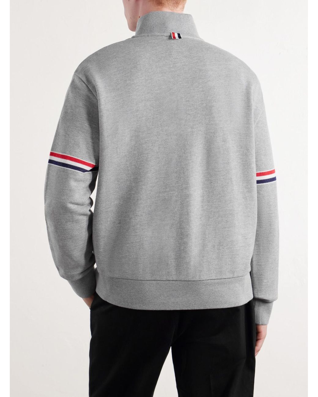 Thom Browne Gray Cotton-Piqué Sweatshirt for men
