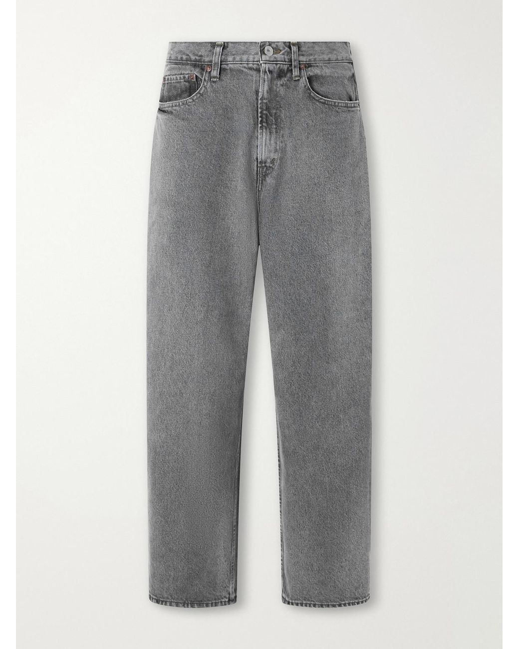A.PRESSE Gray Wide-Leg Jeans for men