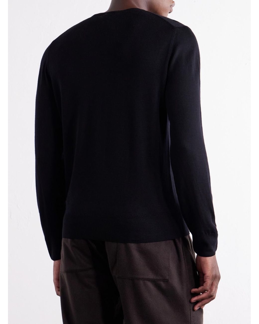 Canali Blue Wool Sweater for men