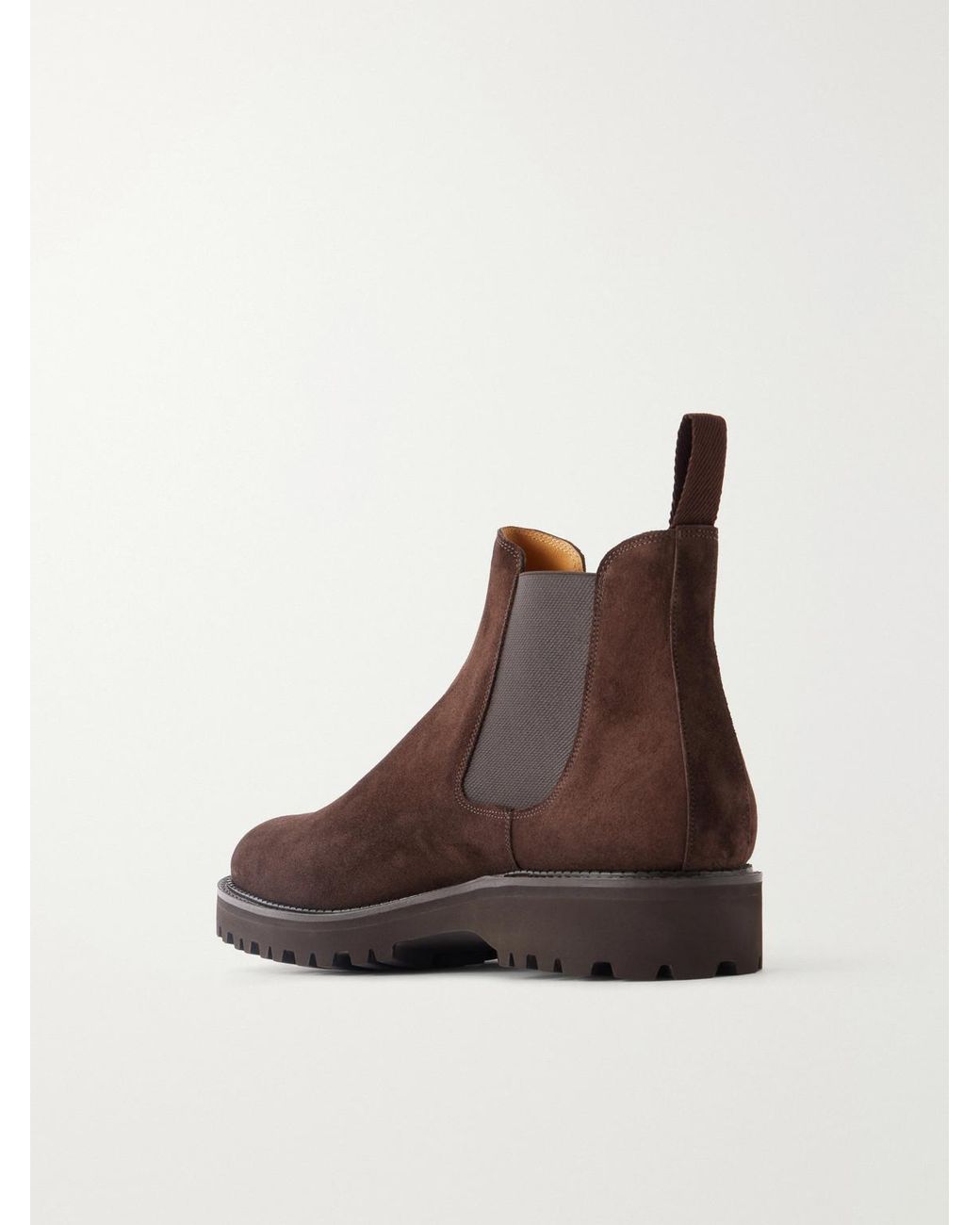 John Lobb Brown Lawry New Standard Suede Chelsea Boots for men