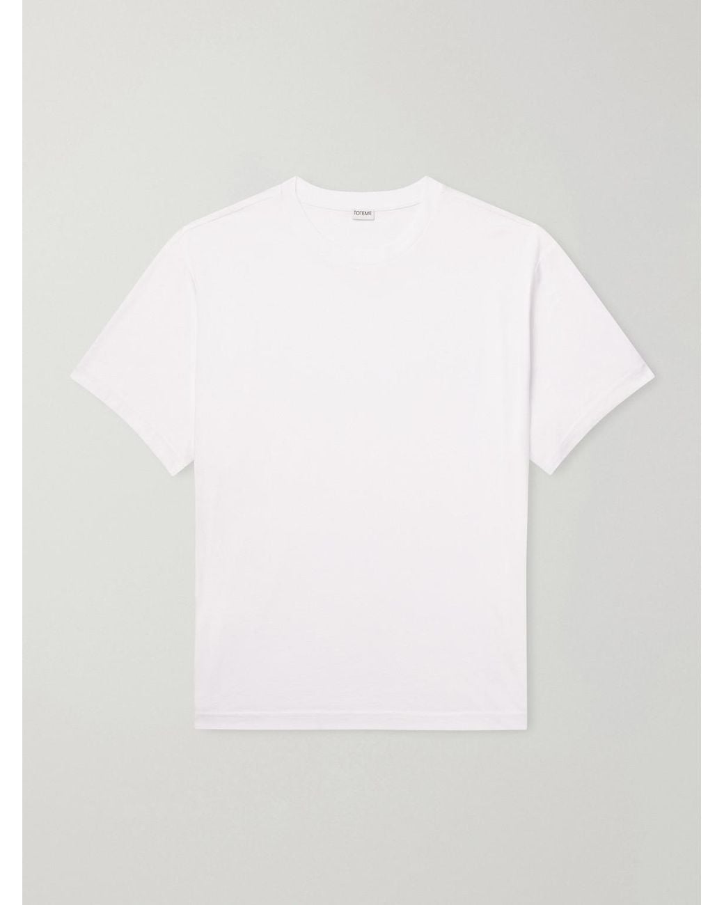 Totême White Cotton And Cashmere-Blend Jersey T-Shirt for men