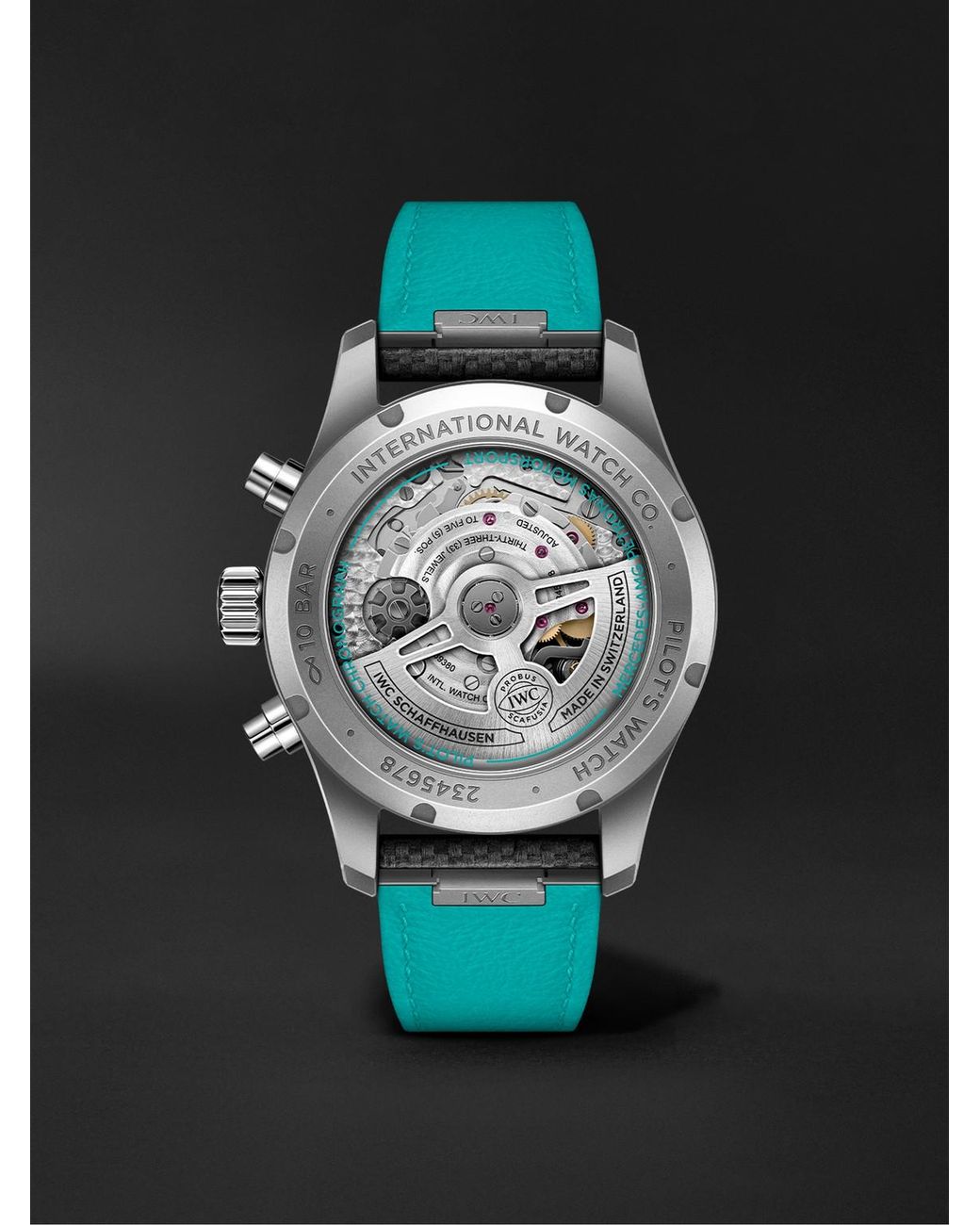 Iwc Black Pilot's Watch Mercedes-Amg Petronas Formula One Team Edition Automatic Chronograph Titanium Watch, Ref. Iw388108 for men