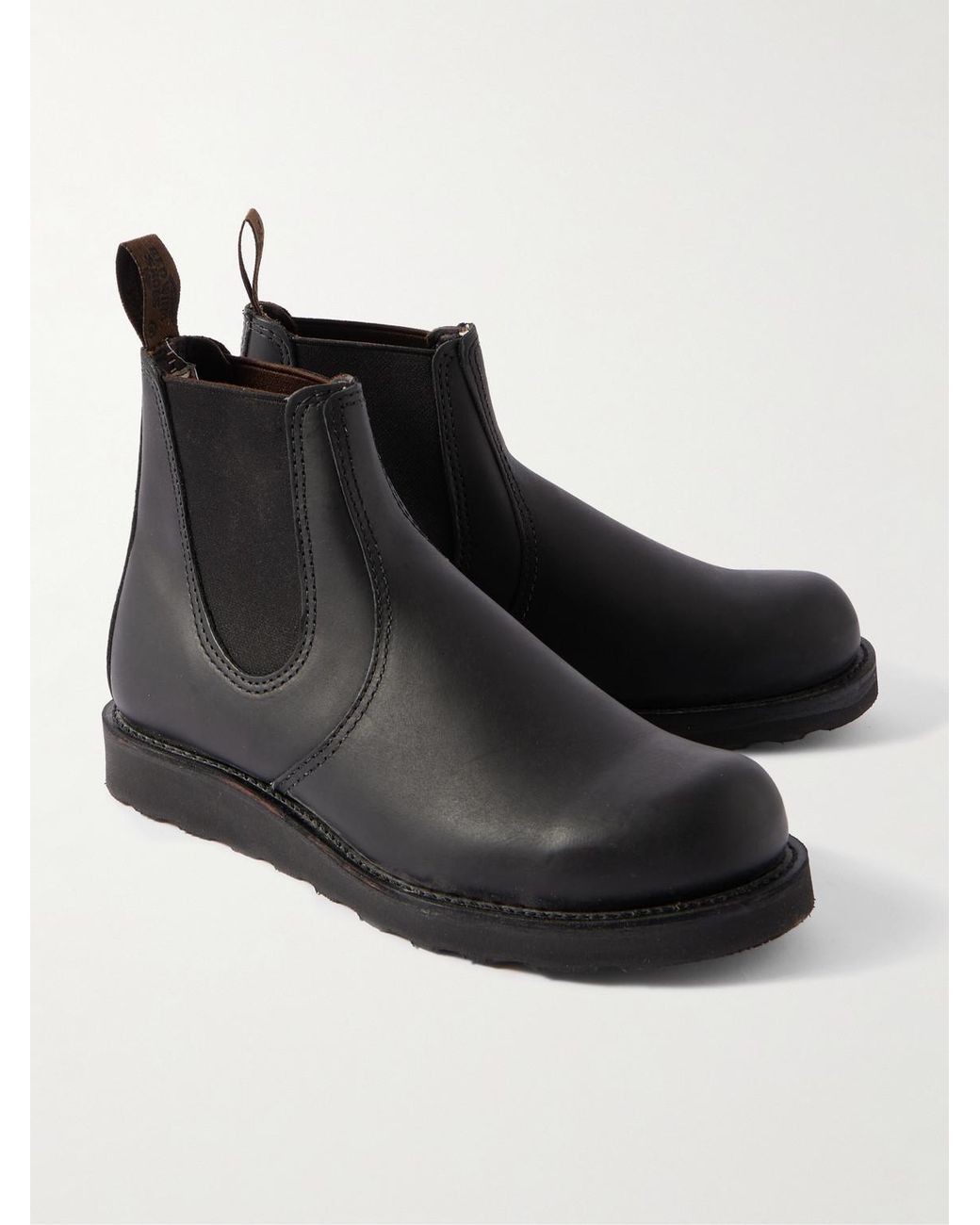 Red Wing Black 3194 Leather Chelsea Boots for men