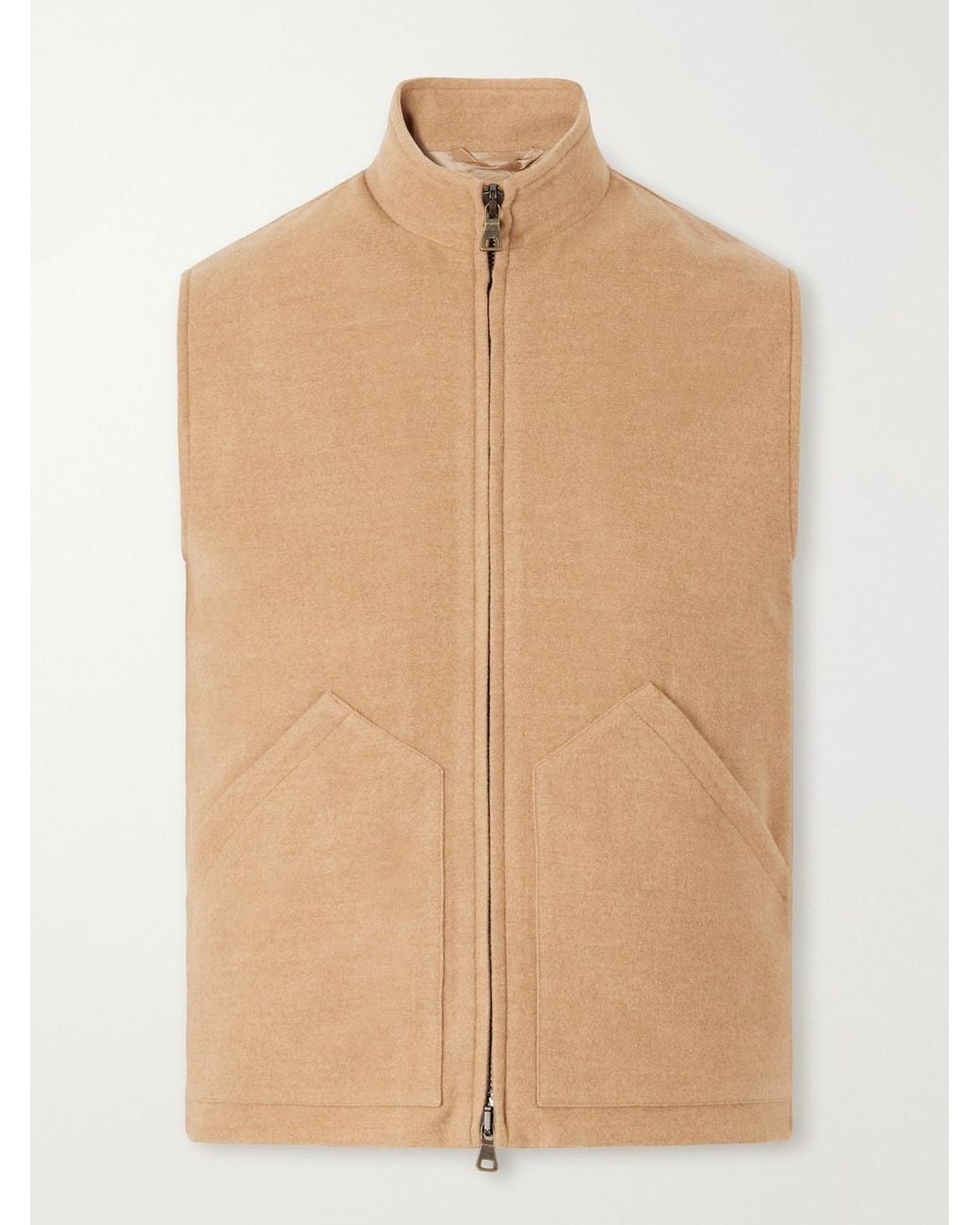 J. Mueser Natural Wool-Felt Gilet for men