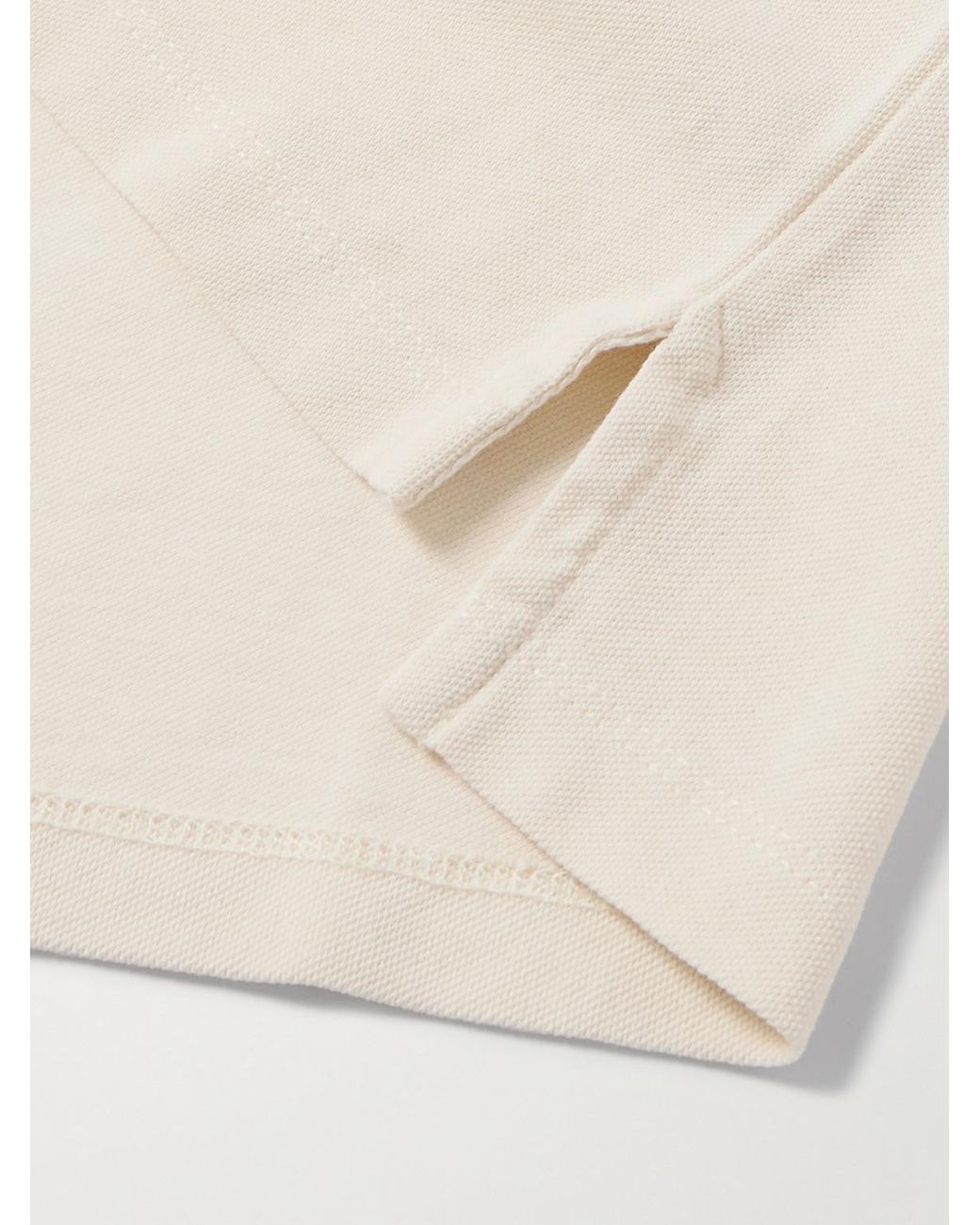 Drake's Natural Cotton-Piqué Polo Shirt for men