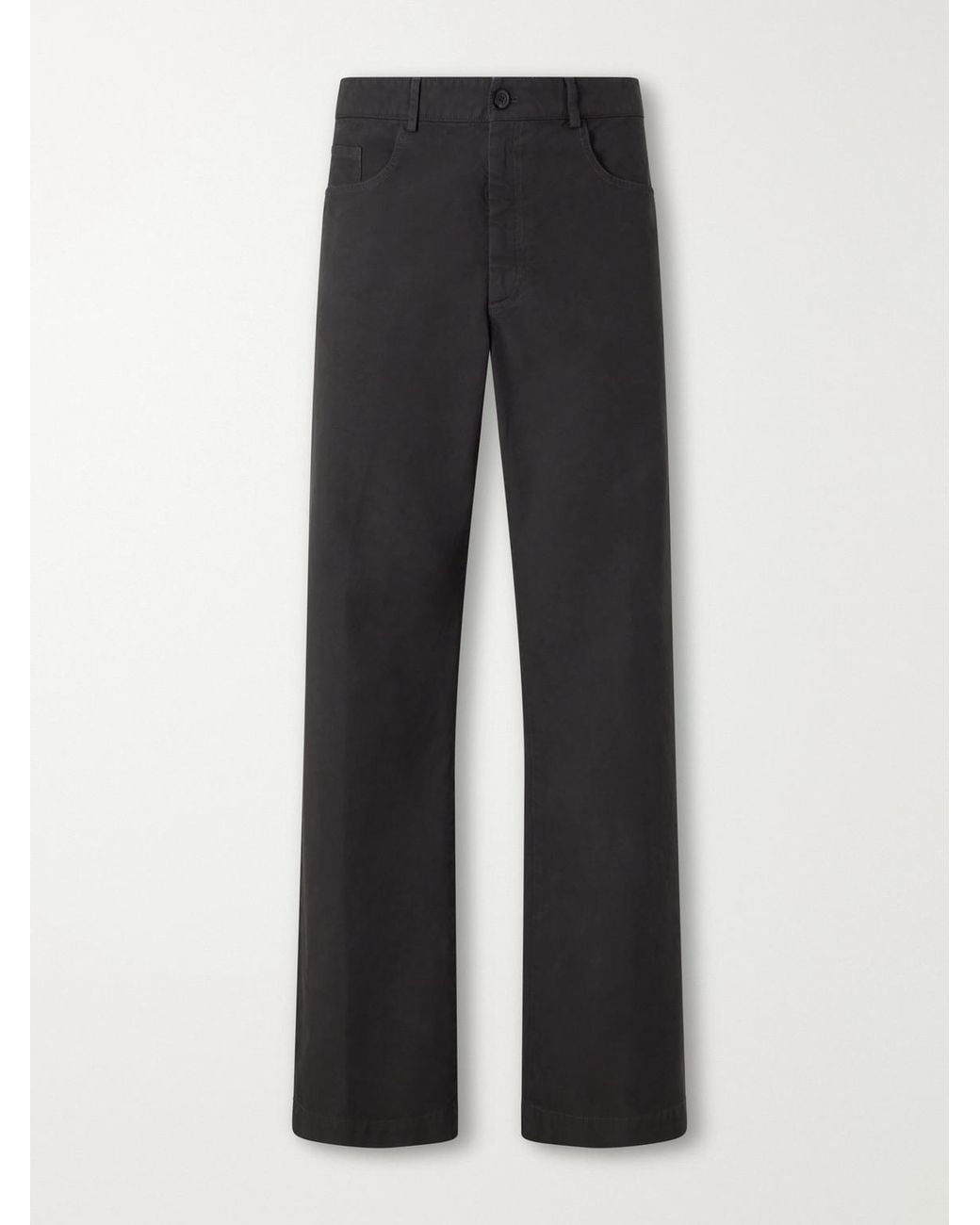 Dries Van Noten Black Straight-Leg Cotton Trousers for men