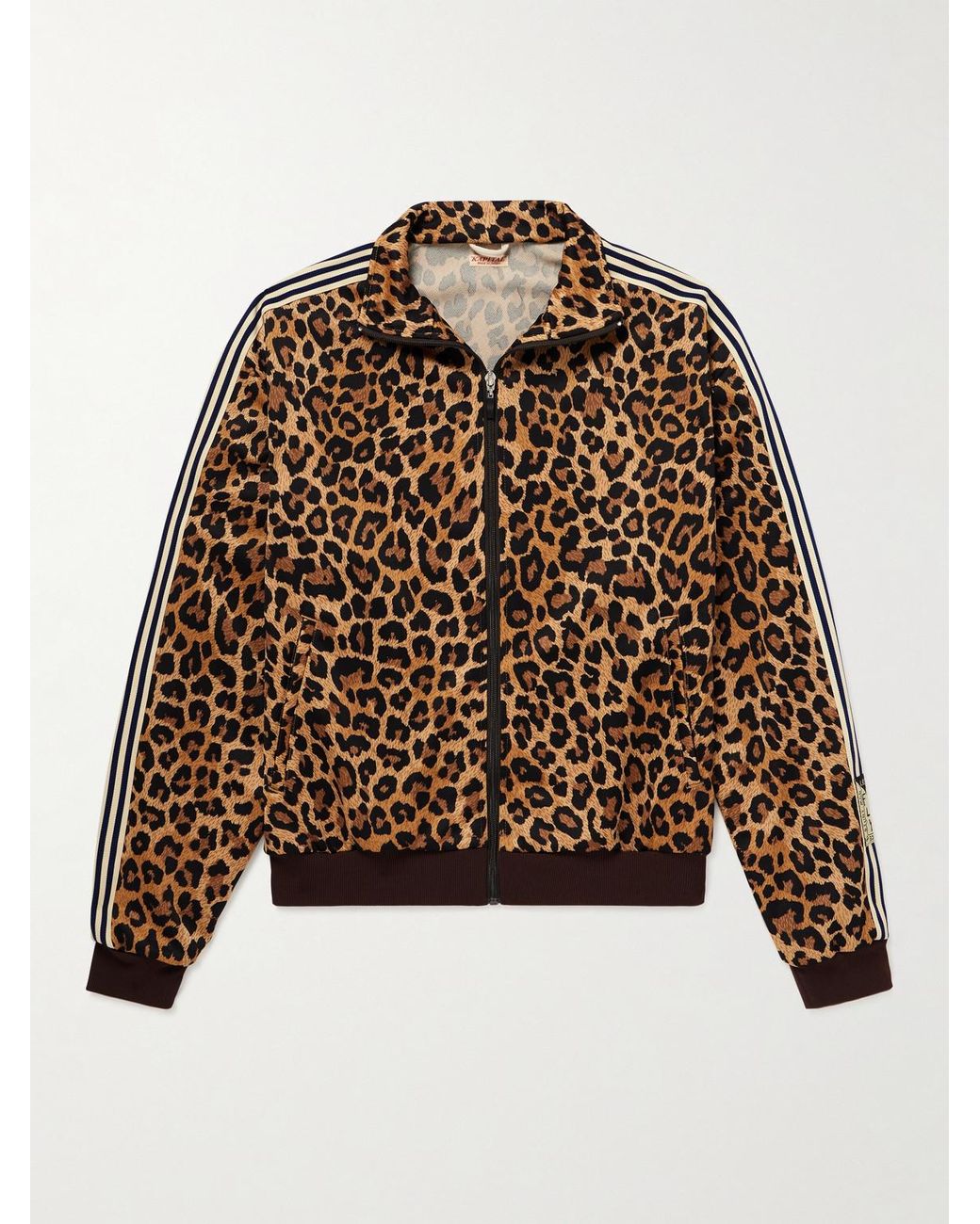 Kapital Webbing trimmed Leopard print Tech jersey Track Jacket in Brown for Men Lyst Canada