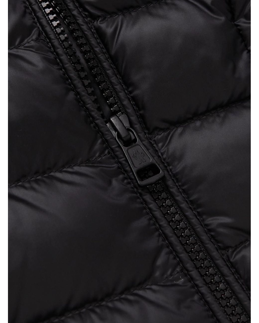 Moncler Black Helianthe Grosgrain-Trimmed Quilted Nylon Down Jacket for men