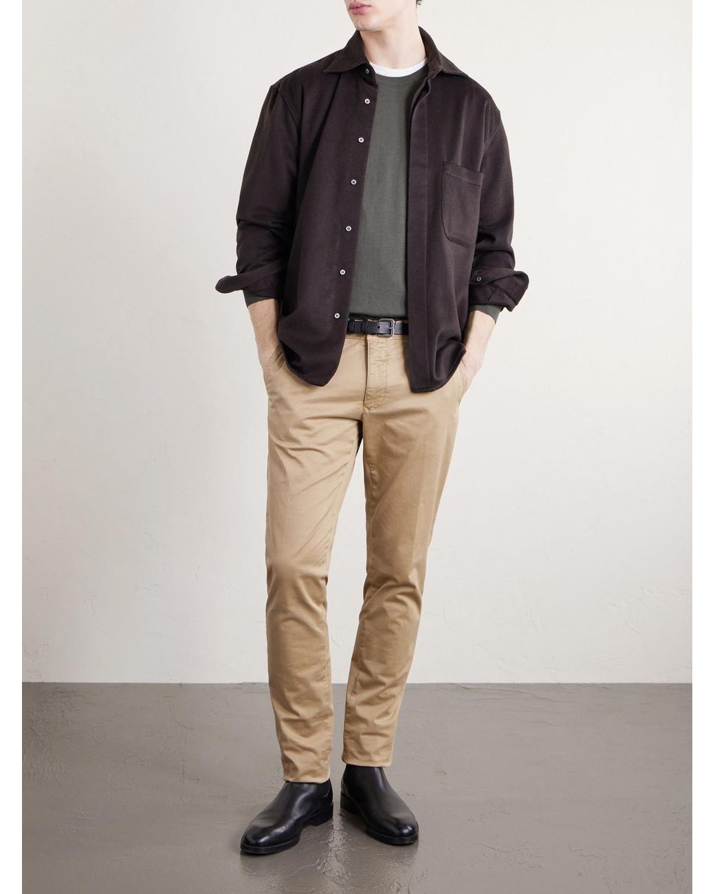 Slowear Gray Cotton And Silk-blend Sweater for men