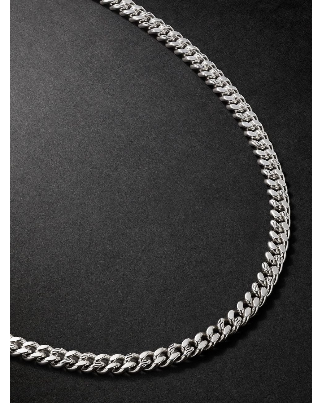 John Hardy Black Sterling Silver Curb Chain Necklace for men