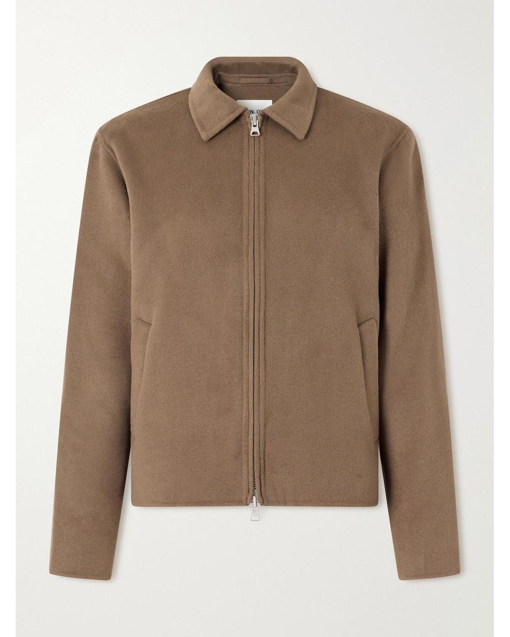 NN07 Brown Arlo 8447 Wool-Blend Felt Jacket for men