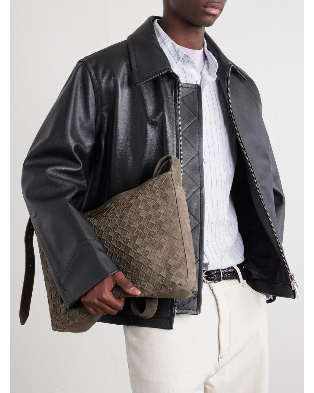 Officine Creative Natural Armor 042 Full-Grain Leather Tote Bag for men