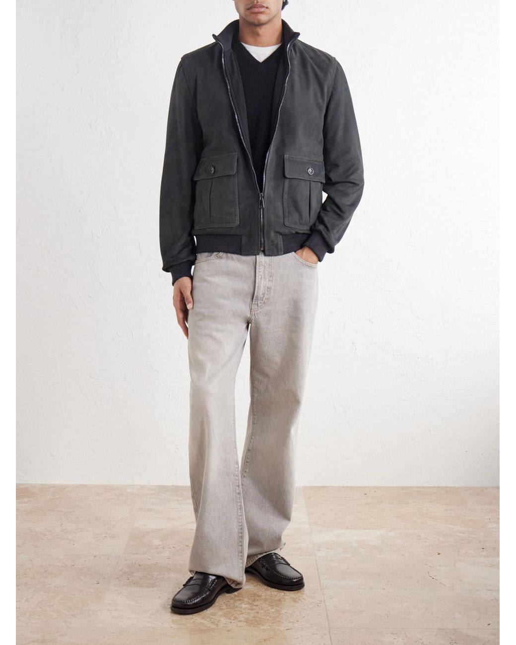 Valstar Black Reversible Suede Jacket for men