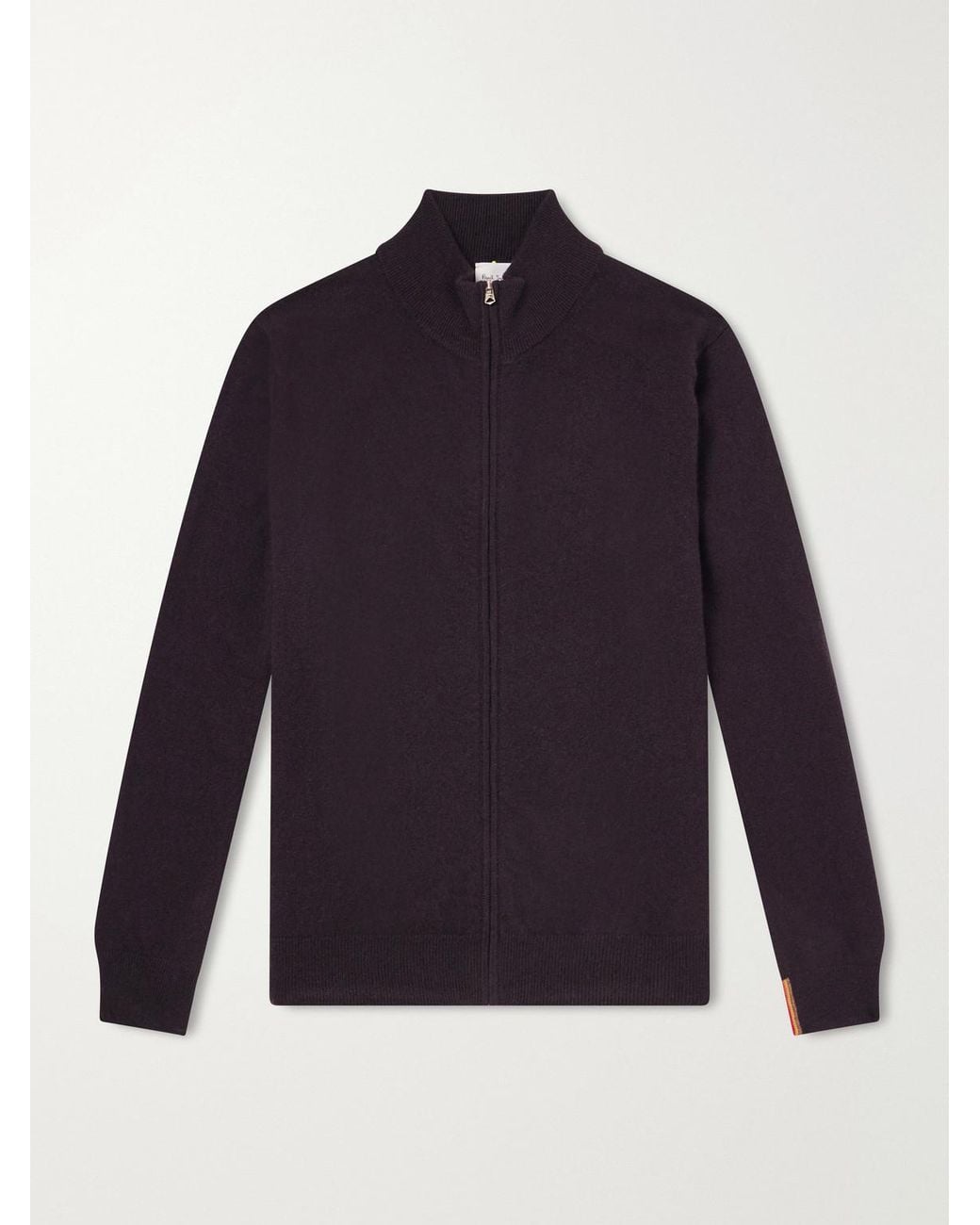 Paul Smith Blue Cashmere Zip-Up Cardigan for men