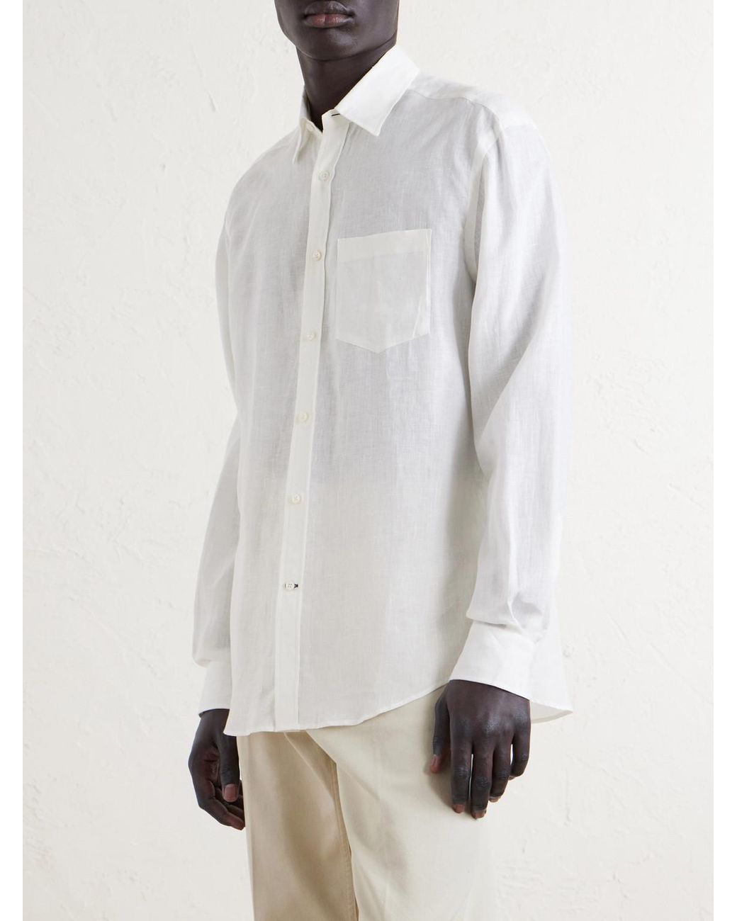 Dunhill White Linen Shirt for men