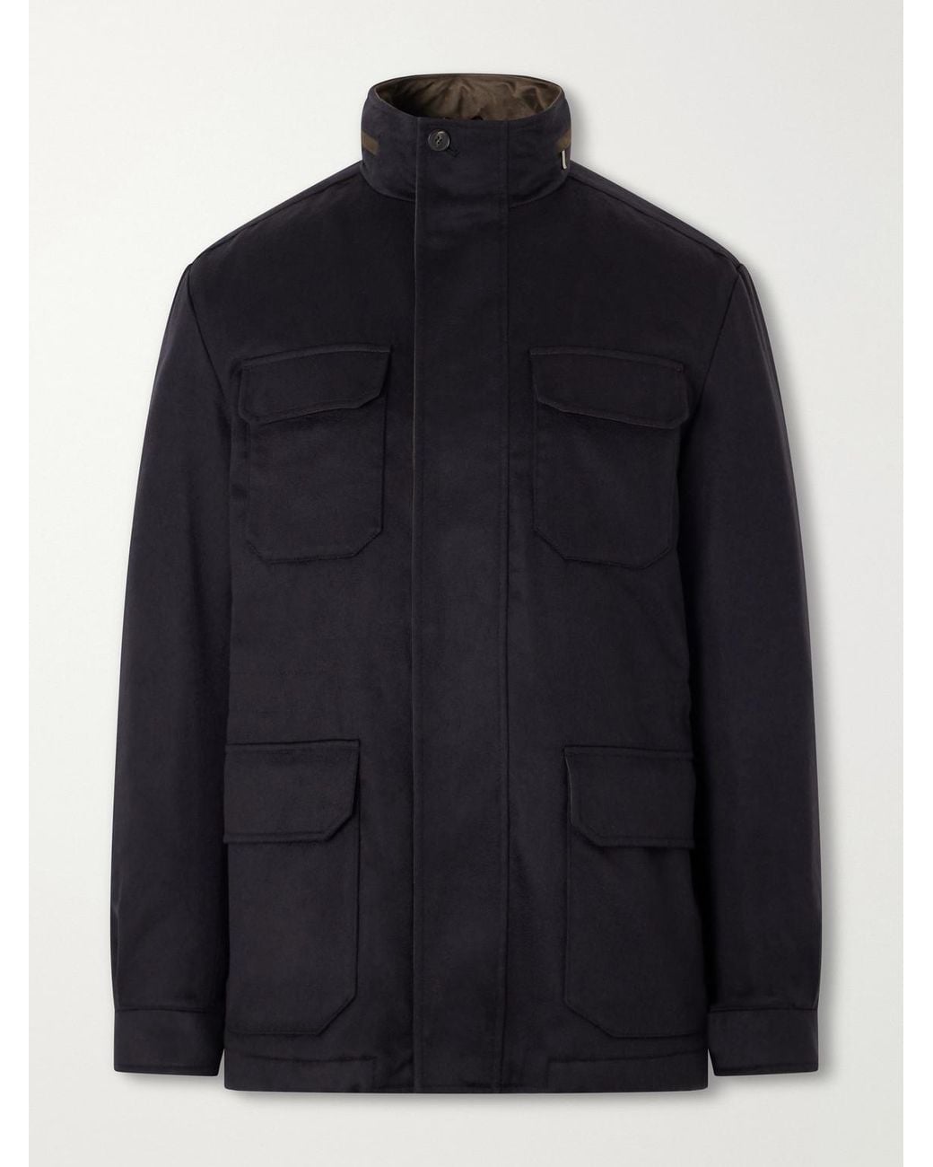 N.Peal Cashmere Blue Vale Cashmere-Twill Jacket for men