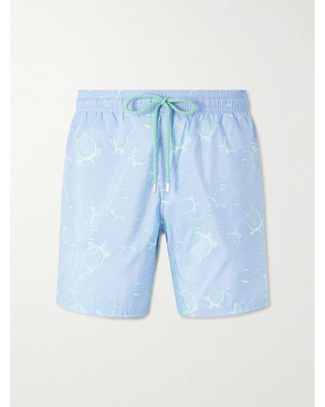 Vilebrequin Blue Mahina Straight-Leg Mid-Length Printed Swim Shorts for men