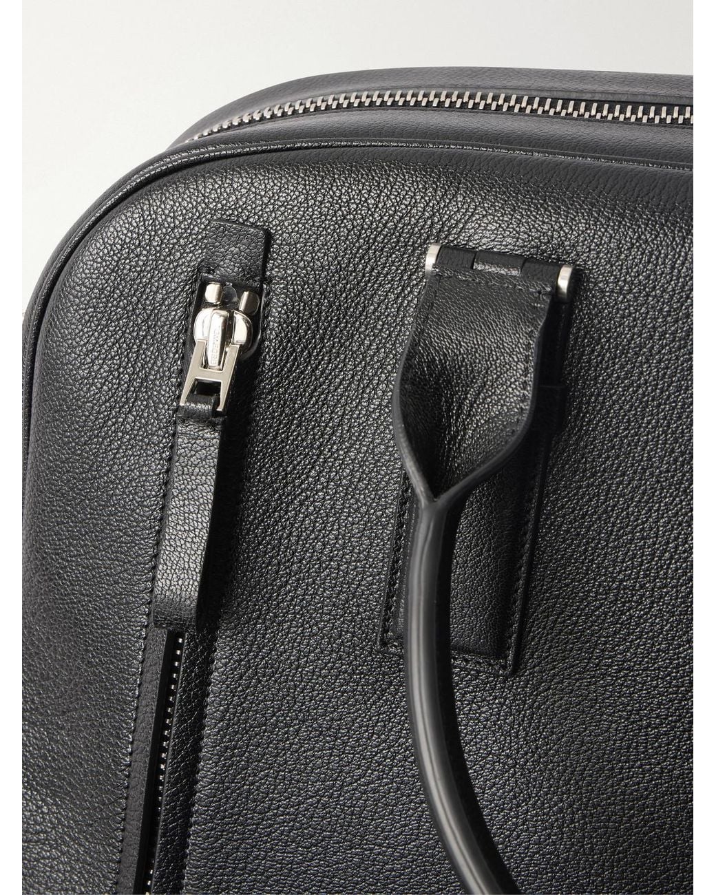 Tom Ford Black Victor Full-grain Leather Weekend Bag for men