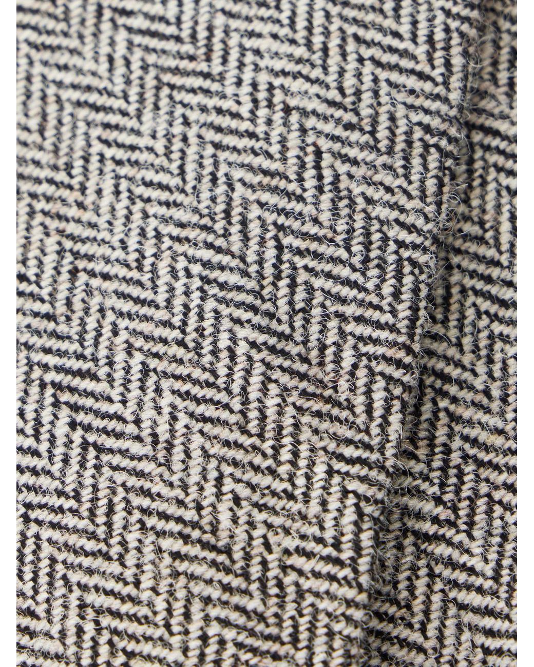 Drake's White 7Cm Herringbone Shetland Wool-Twill Tie for men