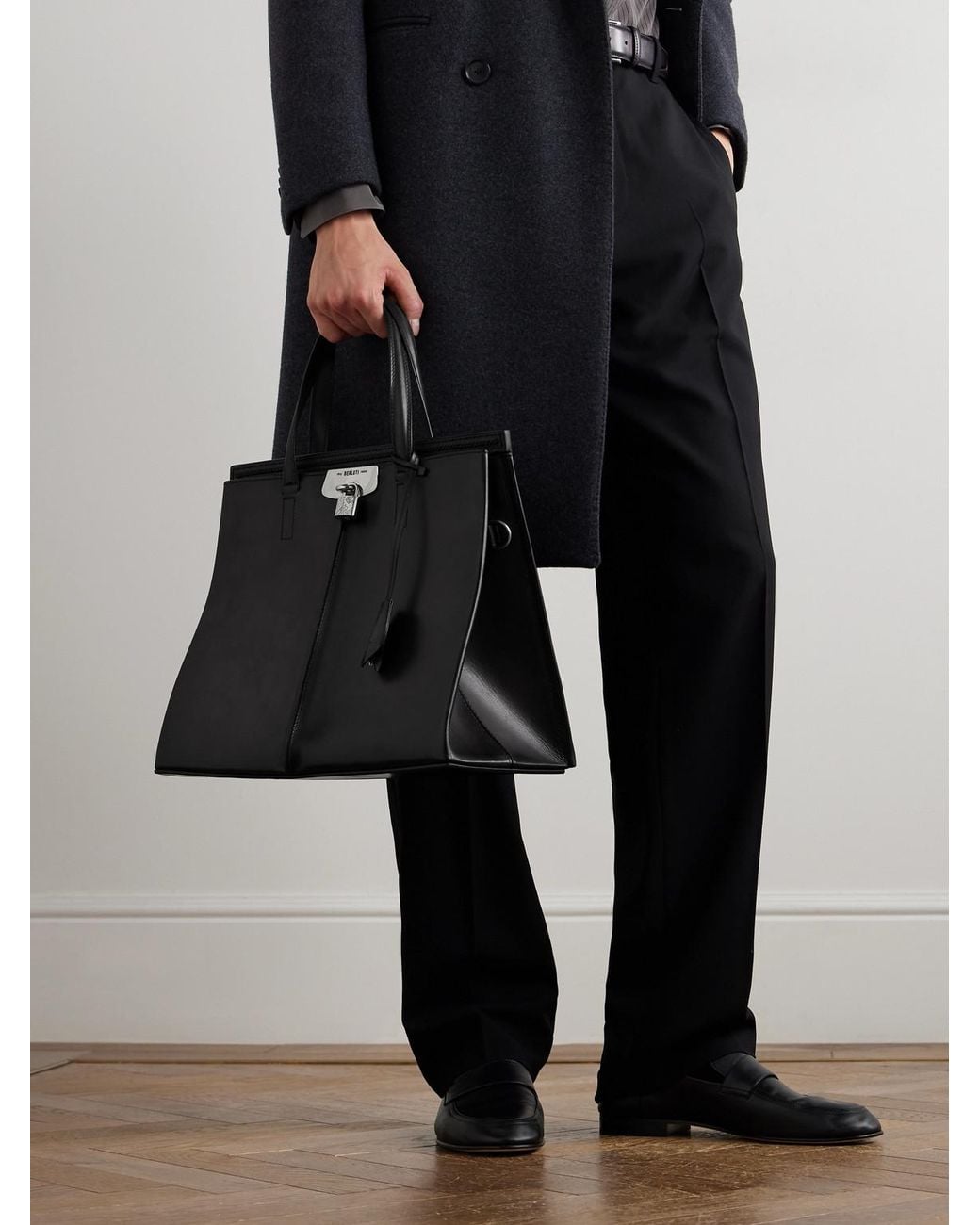 Berluti Black Luti 38 Venezia Leather Tote Bag for men