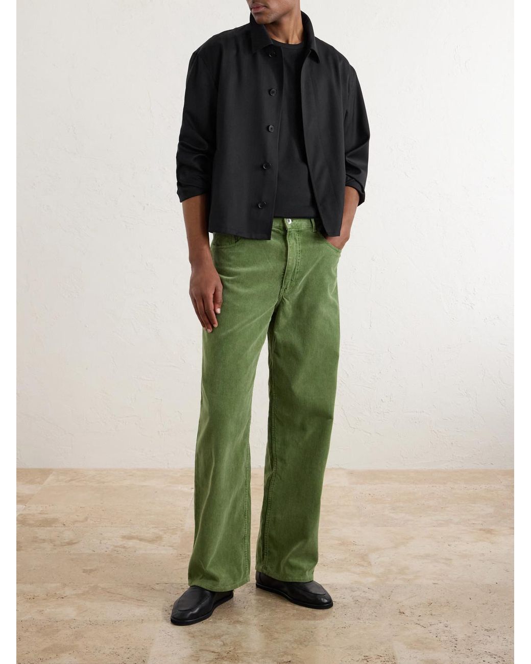 Auralee Black Herringbone Wool Blouson for men