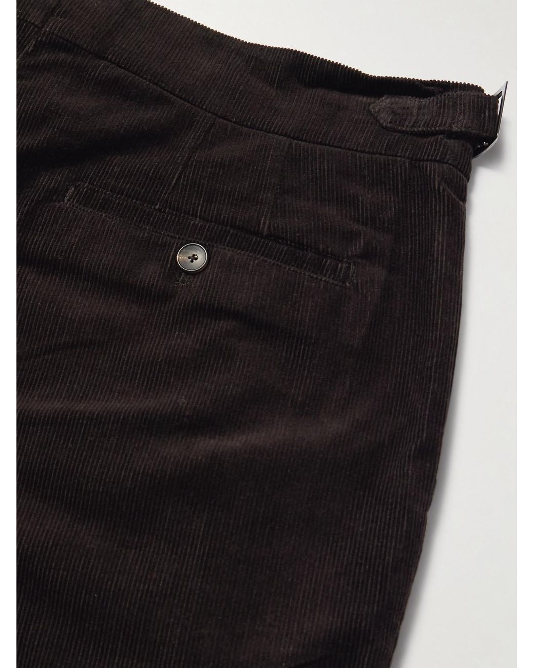 Mr P. Black Steve Tapered Cotton-Corduroy Trousers for men