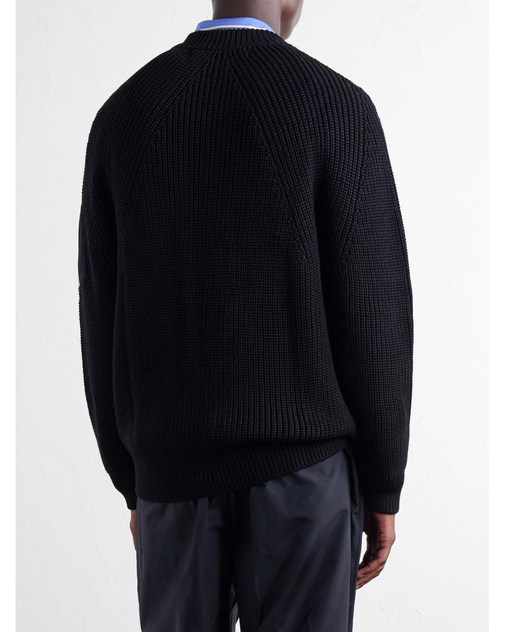 Comme des Garçons Blue Wool Zip-Up Cardigan for men