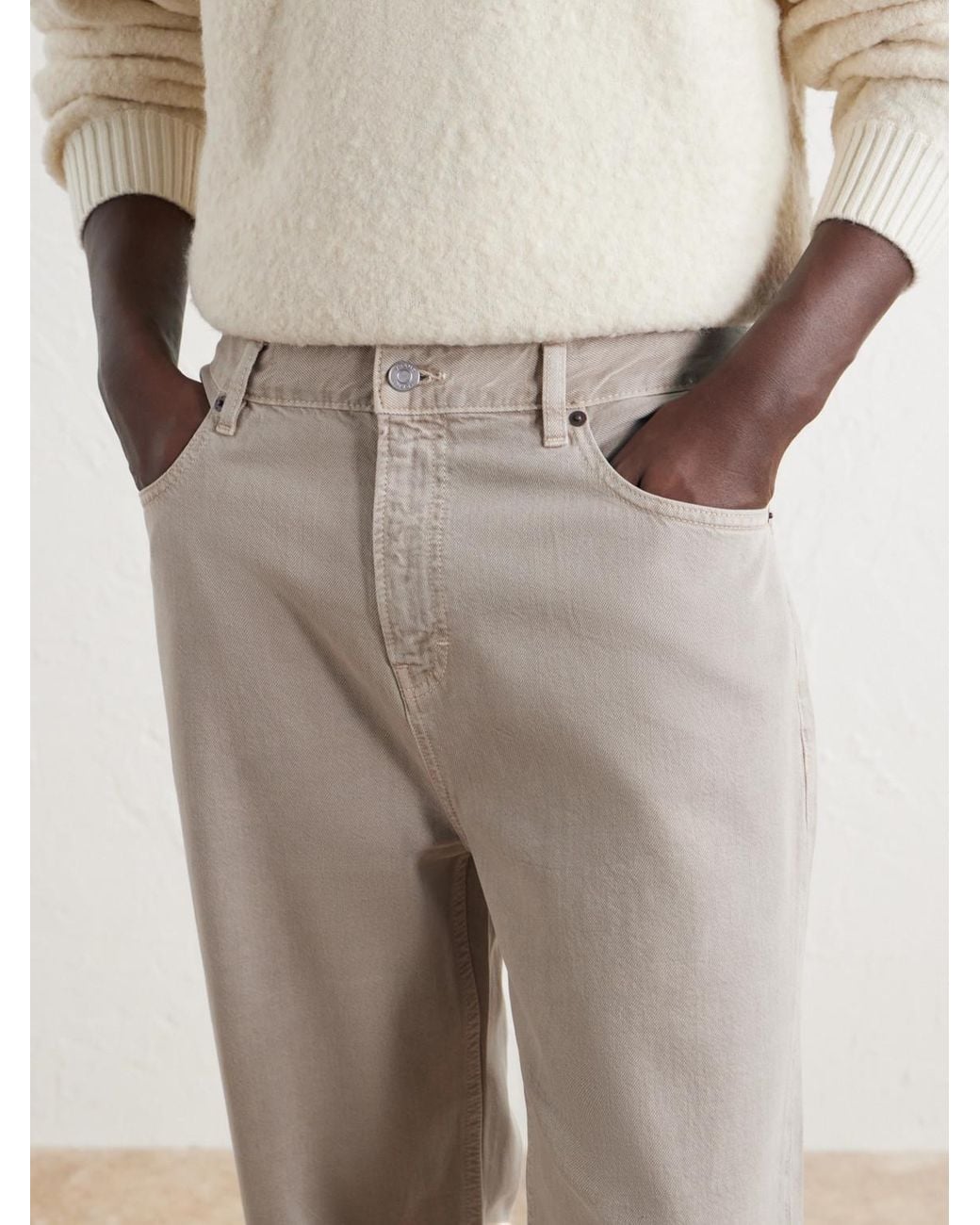 FRAME Gray The Relaxed Straight-Leg Jeans for men