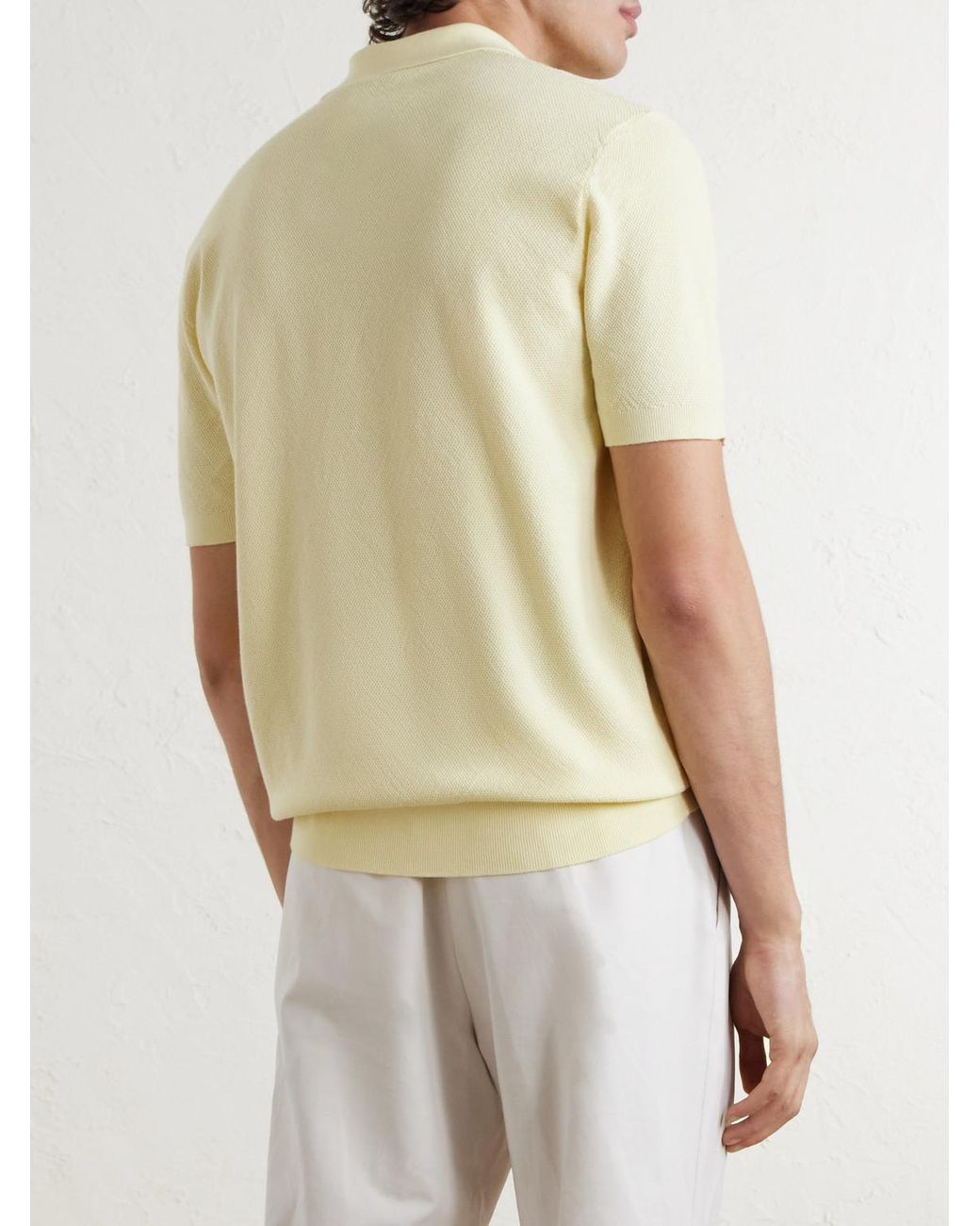 Boglioli Natural Cotton-Piqué Polo Shirt for men