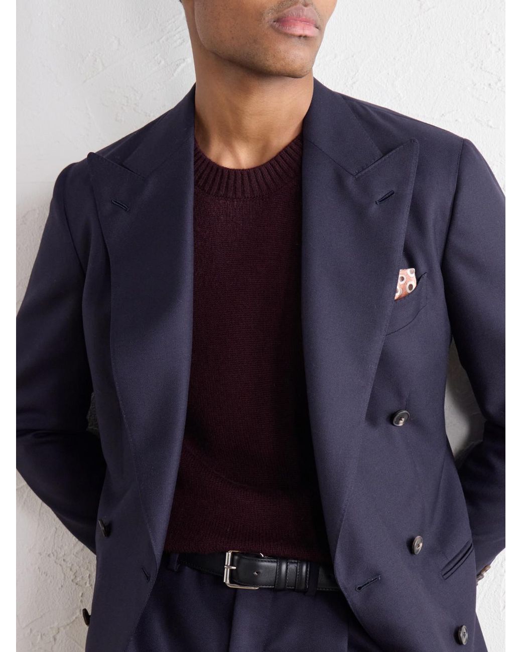 Boglioli Red Virgin Wool And Cashmere-Blend Sweater for men